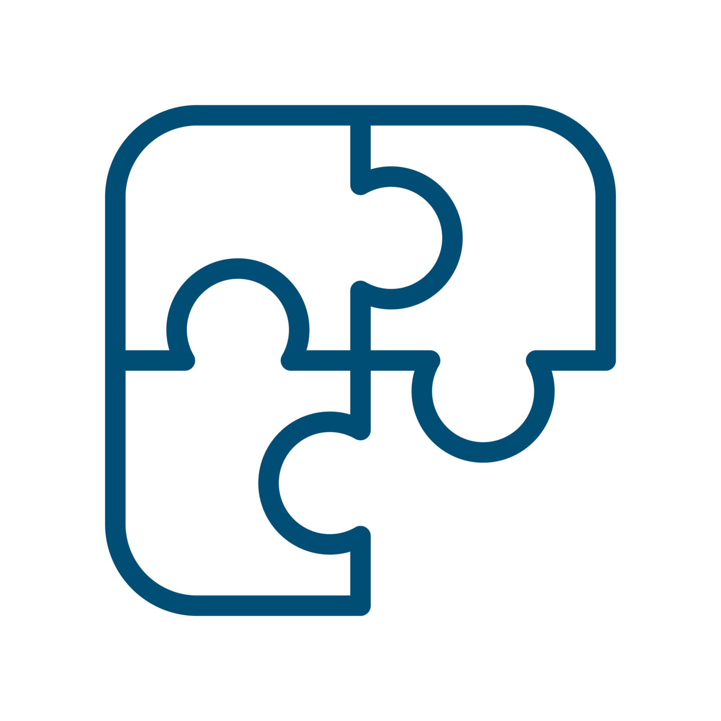 a puzzle icon with one piece missing