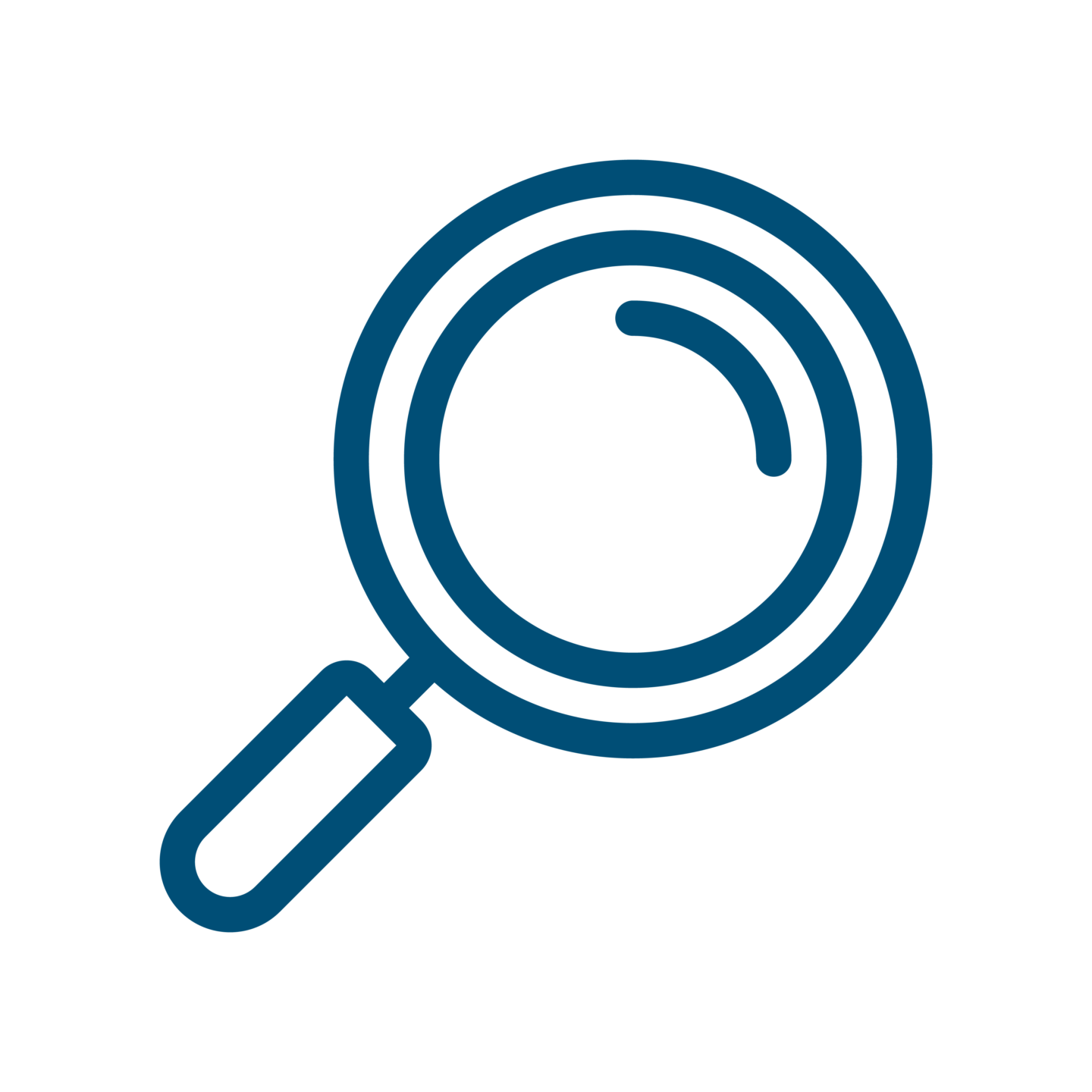 a magnifying lens icon