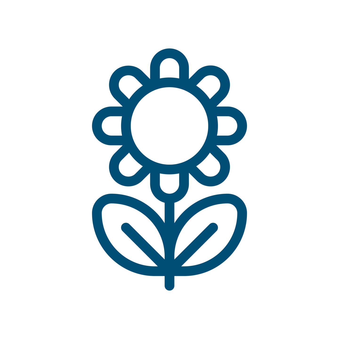 a blue flower icon